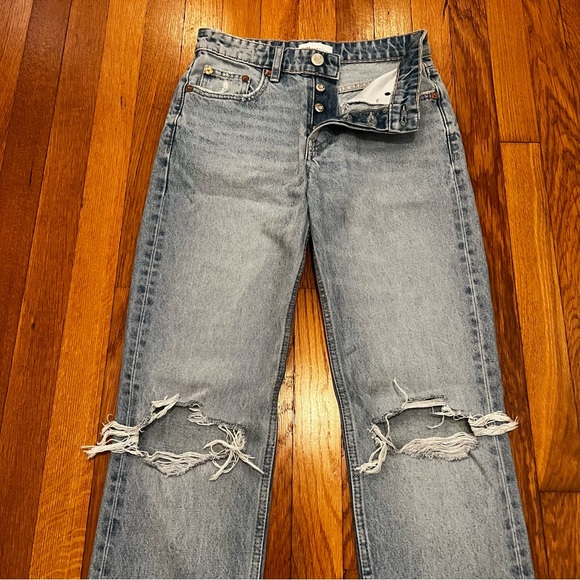 Zara straight leg distressed jeans - Picture 5 of 12